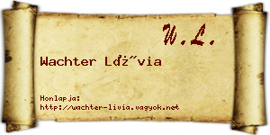 Wachter Lívia névjegykártya