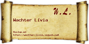 Wachter Lívia névjegykártya